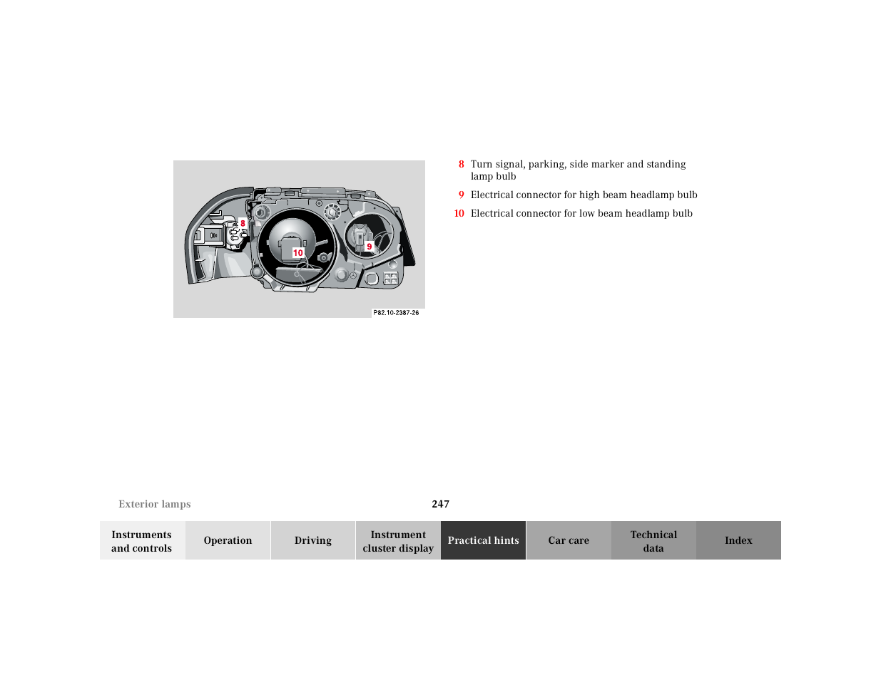 Mercedes-Benz 2002 SL 600 User Manual | Page 251 / 302
