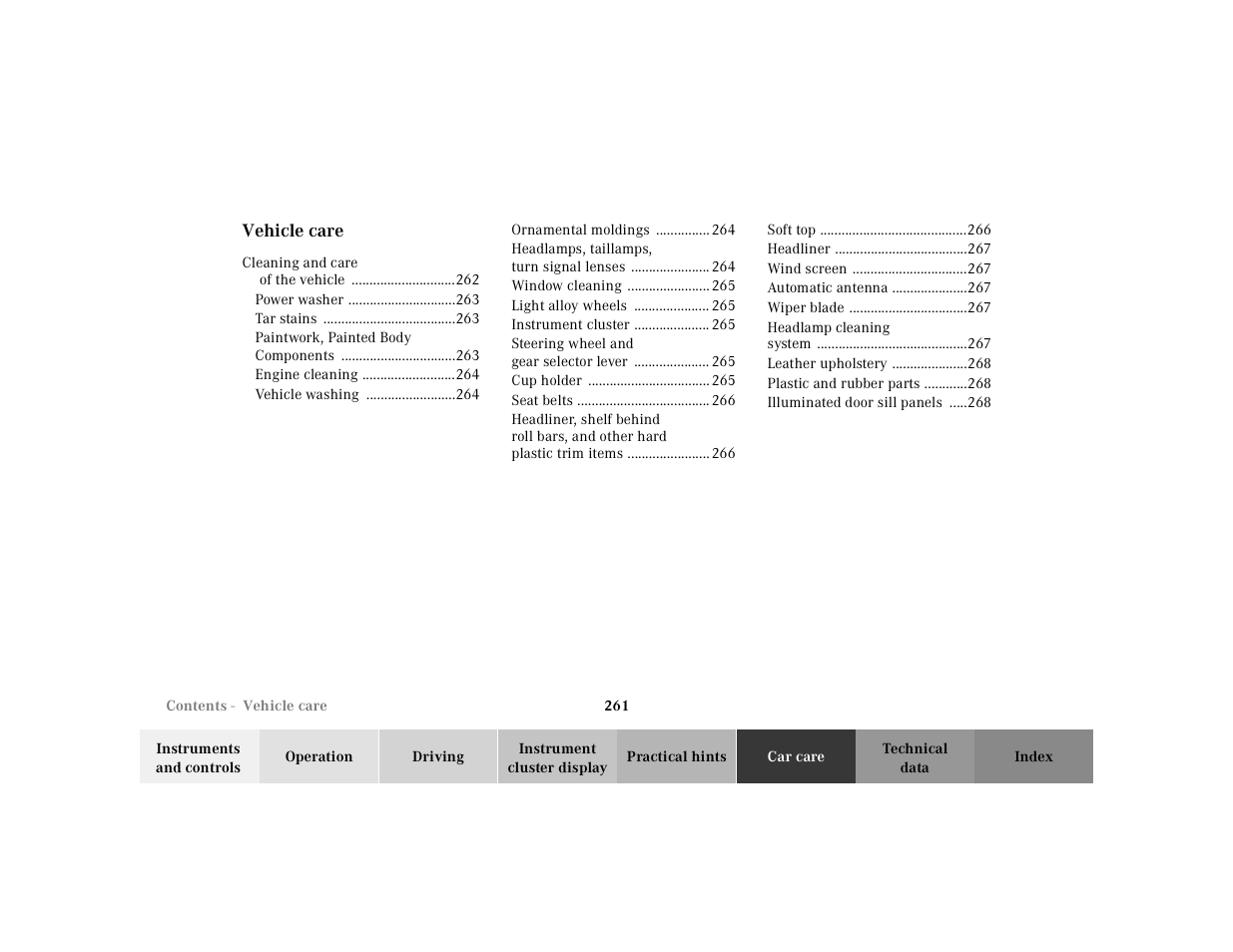 Mercedes-Benz 2002 SL 600 User Manual | Page 265 / 302