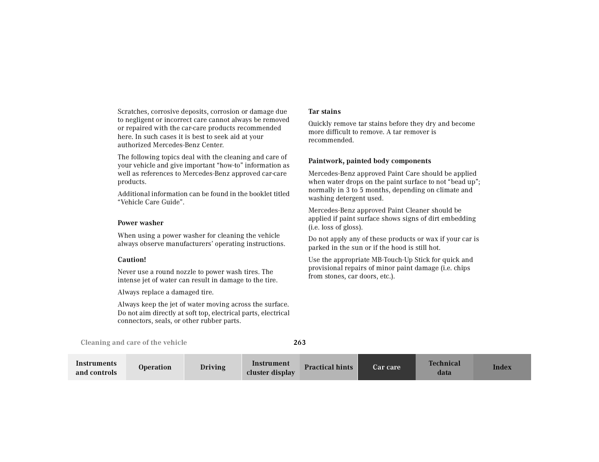 Mercedes-Benz 2002 SL 600 User Manual | Page 267 / 302