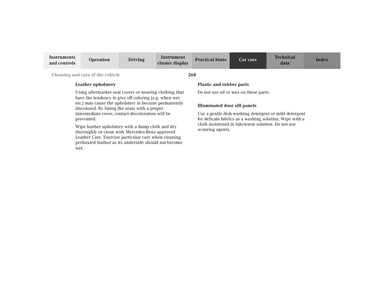 Mercedes-Benz 2002 SL 600 User Manual | Page 272 / 302