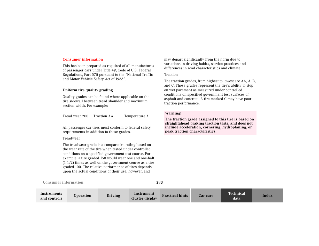 Mercedes-Benz 2002 SL 600 User Manual | Page 287 / 302