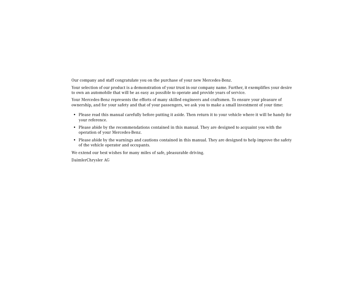 Mercedes-Benz 2002 SL 600 User Manual | Page 3 / 302