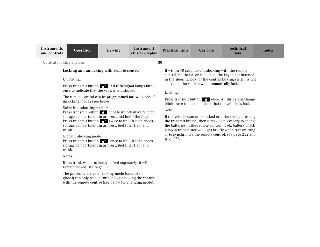 Mercedes-Benz 2002 SL 600 User Manual | Page 34 / 302