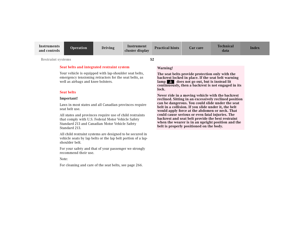Mercedes-Benz 2002 SL 600 User Manual | Page 56 / 302