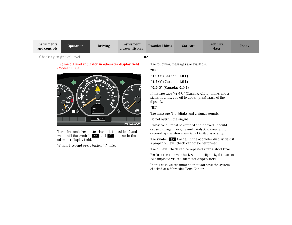 Mercedes-Benz 2002 SL 600 User Manual | Page 86 / 302
