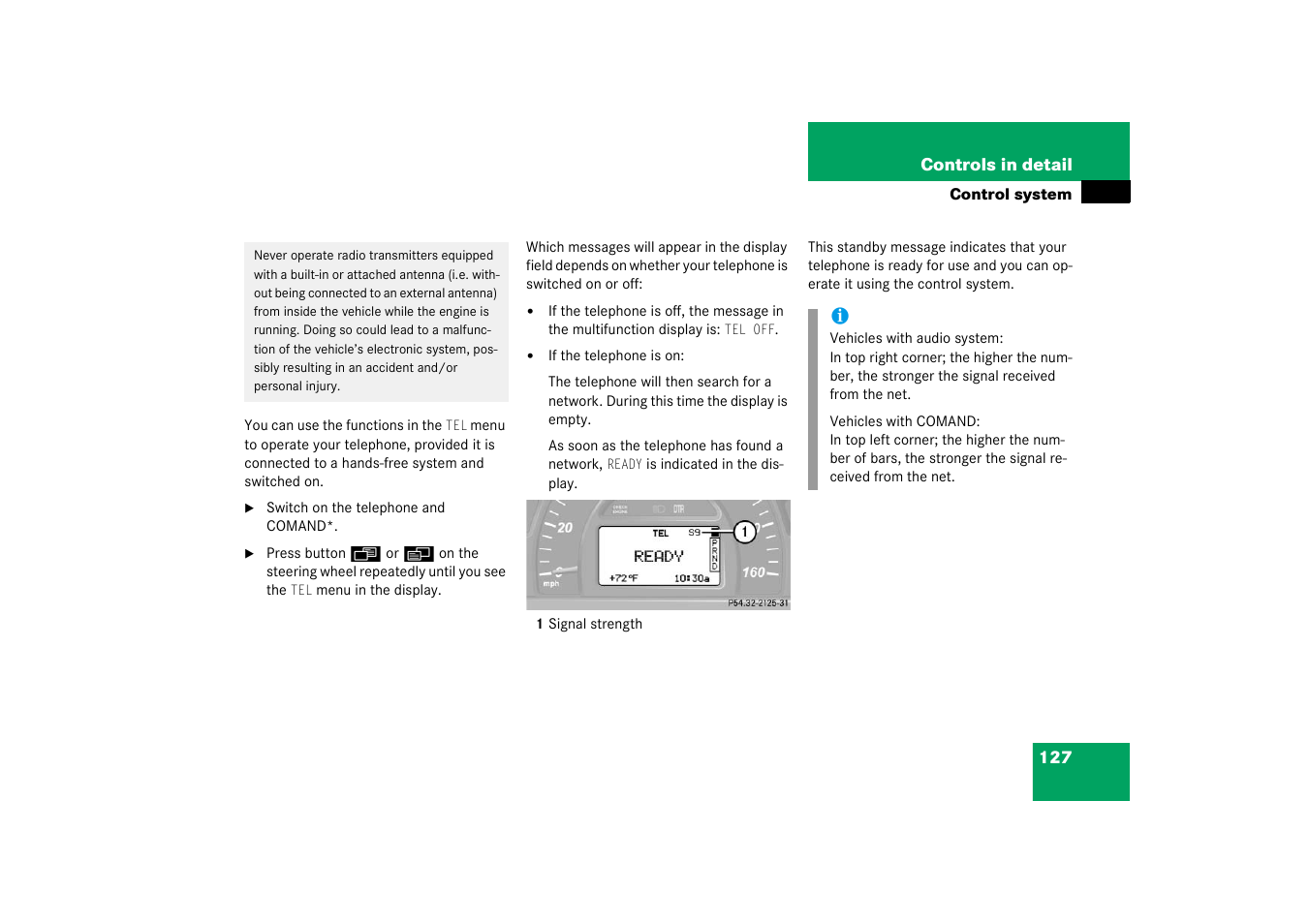 Mercedes-Benz 2003 C-Class Coupe User Manual | Page 127 / 356