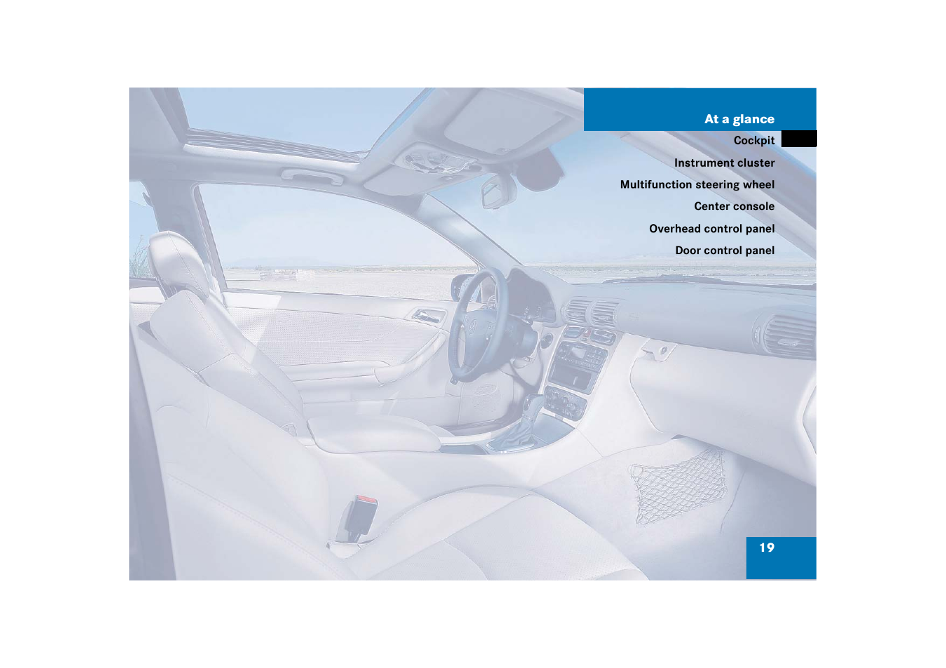 At a glance | Mercedes-Benz 2003 C-Class Coupe User Manual | Page 19 / 356