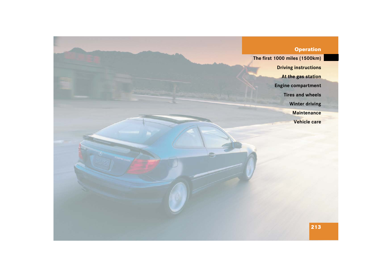 Operation | Mercedes-Benz 2003 C-Class Coupe User Manual | Page 213 / 356