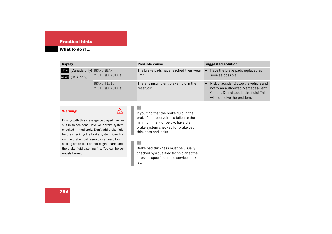 Mercedes-Benz 2003 C-Class Coupe User Manual | Page 256 / 356