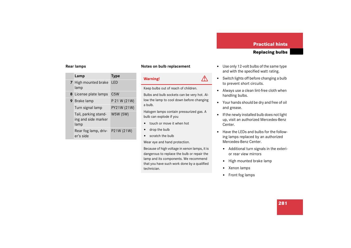 Mercedes-Benz 2003 C-Class Coupe User Manual | Page 281 / 356