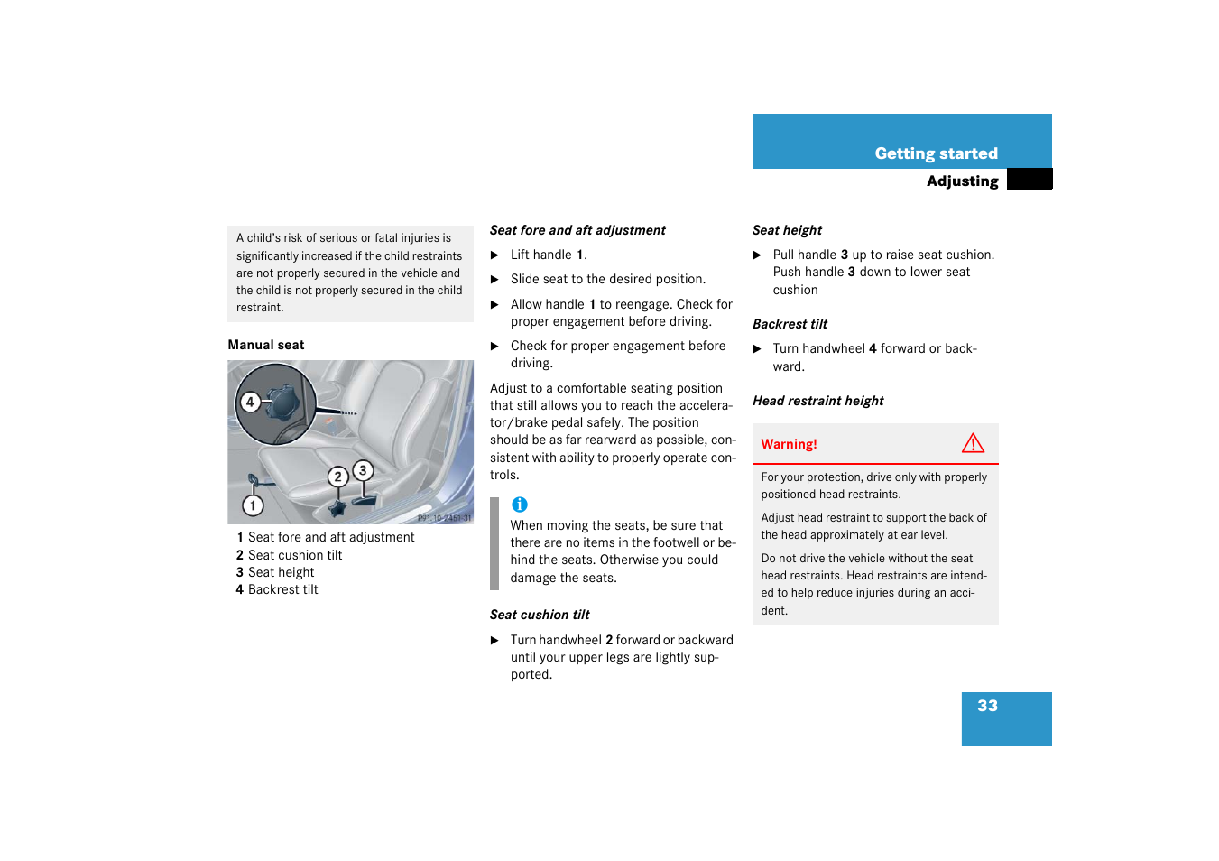 Mercedes-Benz 2003 C-Class Coupe User Manual | Page 33 / 356