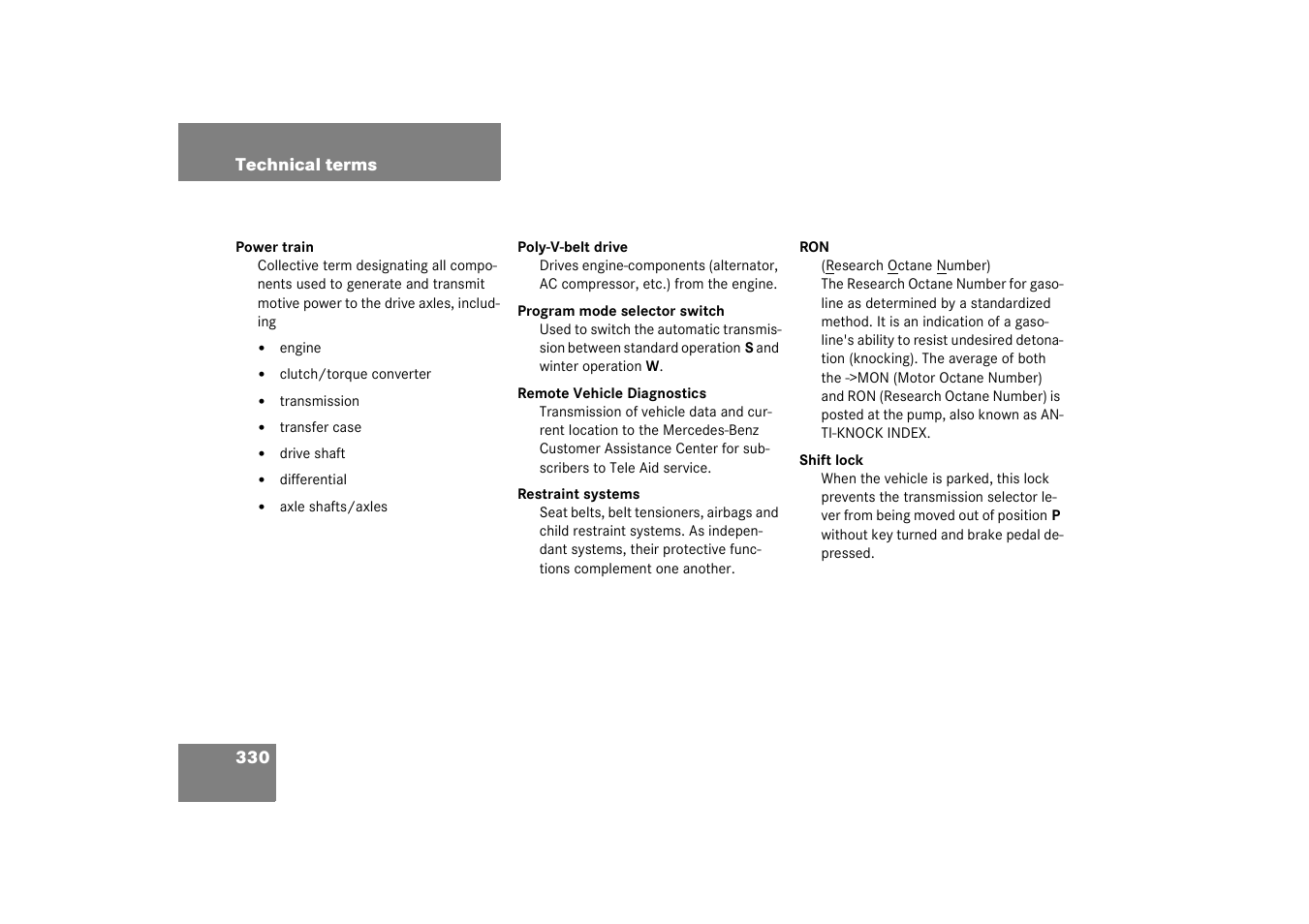 Mercedes-Benz 2003 C-Class Coupe User Manual | Page 330 / 356