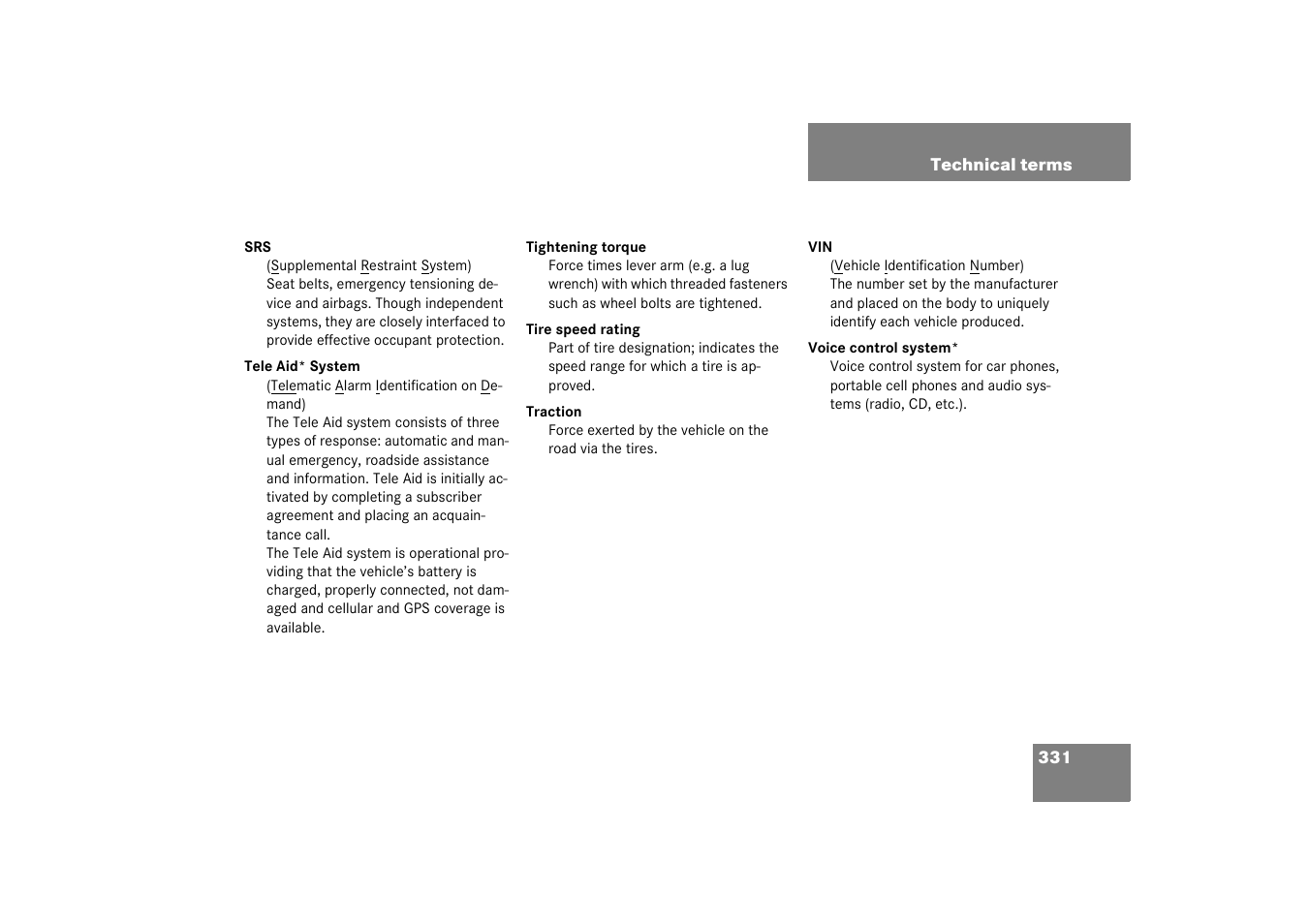 Mercedes-Benz 2003 C-Class Coupe User Manual | Page 331 / 356