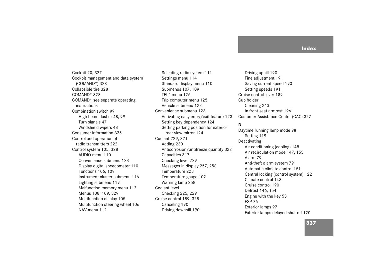 Mercedes-Benz 2003 C-Class Coupe User Manual | Page 337 / 356