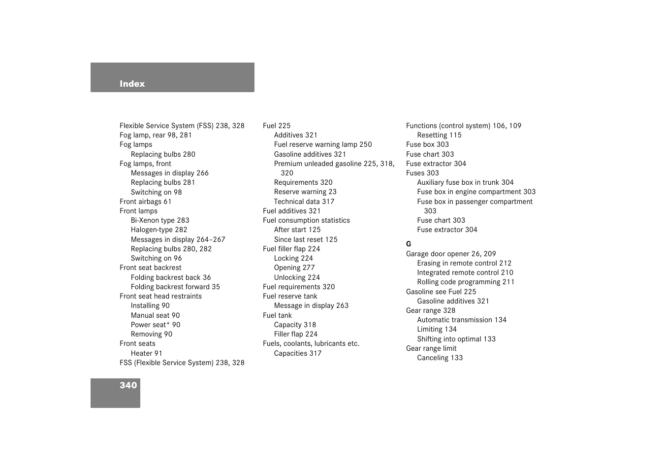 Mercedes-Benz 2003 C-Class Coupe User Manual | Page 340 / 356