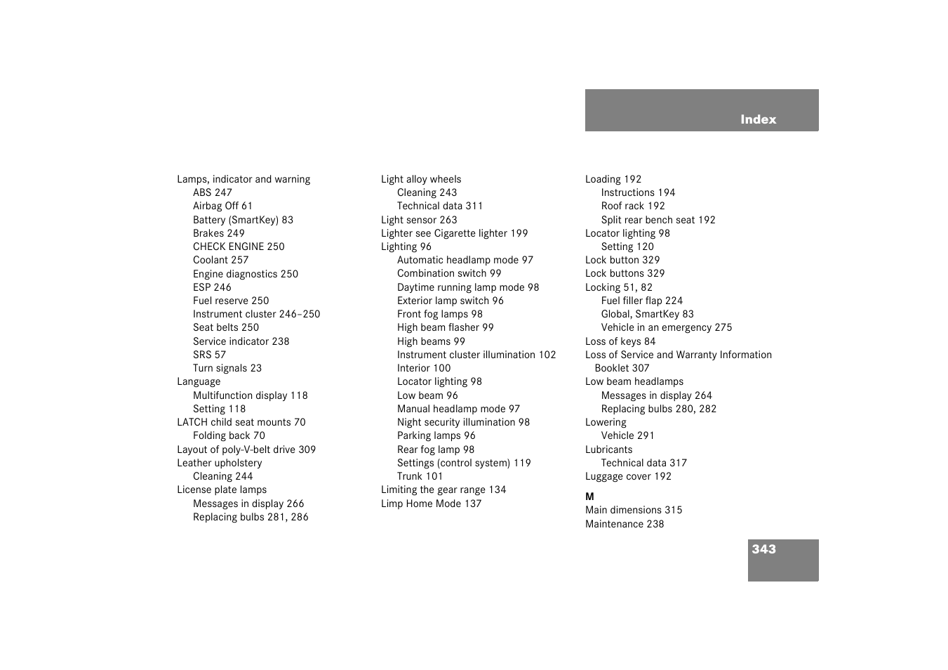 Mercedes-Benz 2003 C-Class Coupe User Manual | Page 343 / 356