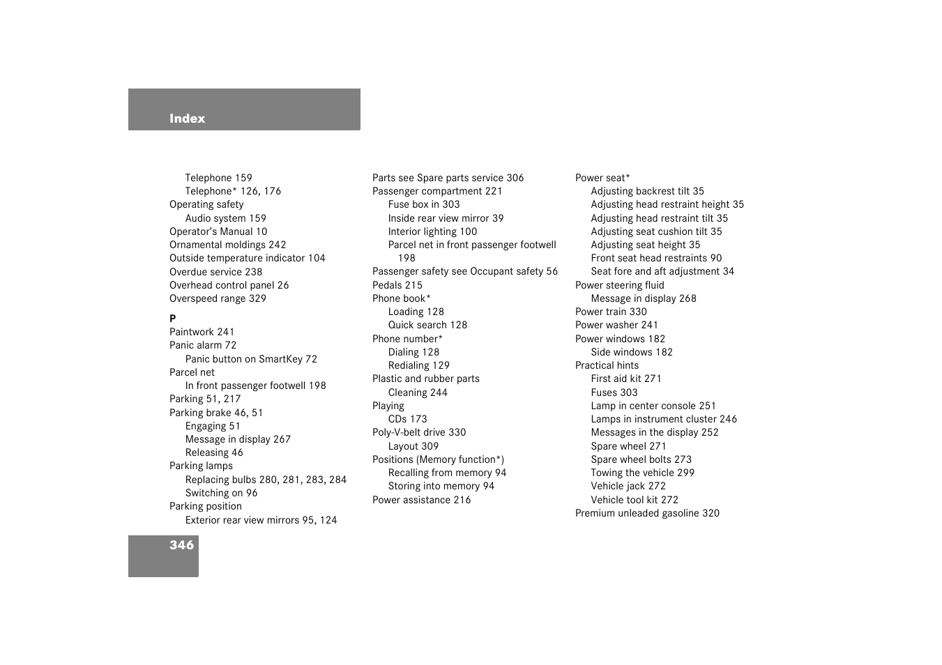 Mercedes-Benz 2003 C-Class Coupe User Manual | Page 346 / 356