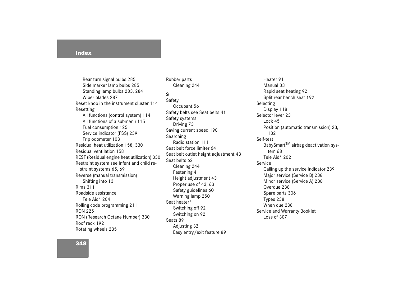 Mercedes-Benz 2003 C-Class Coupe User Manual | Page 348 / 356