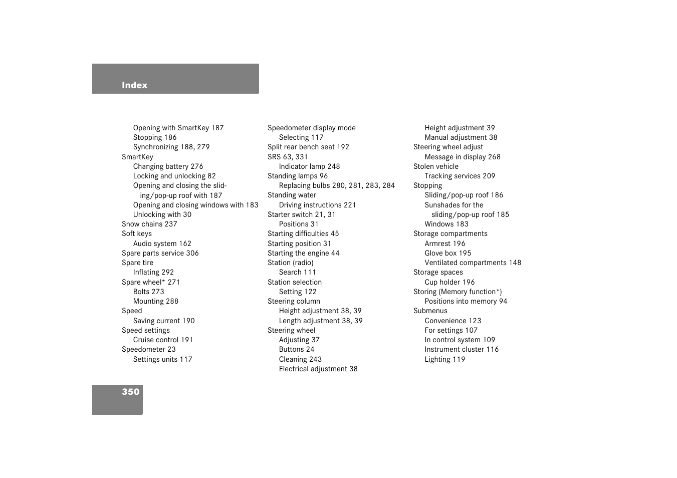 Mercedes-Benz 2003 C-Class Coupe User Manual | Page 350 / 356