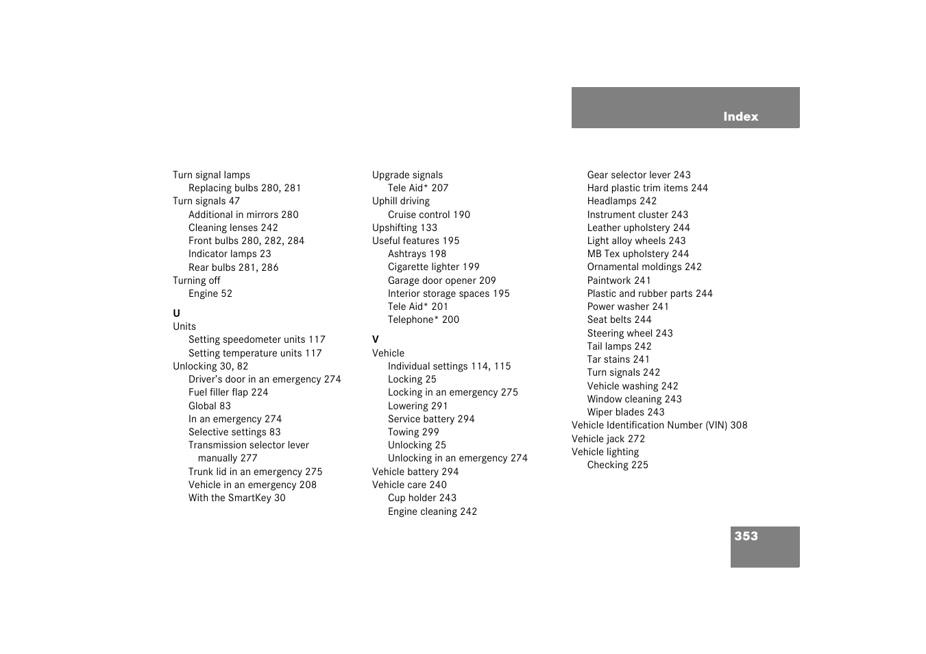 Mercedes-Benz 2003 C-Class Coupe User Manual | Page 353 / 356