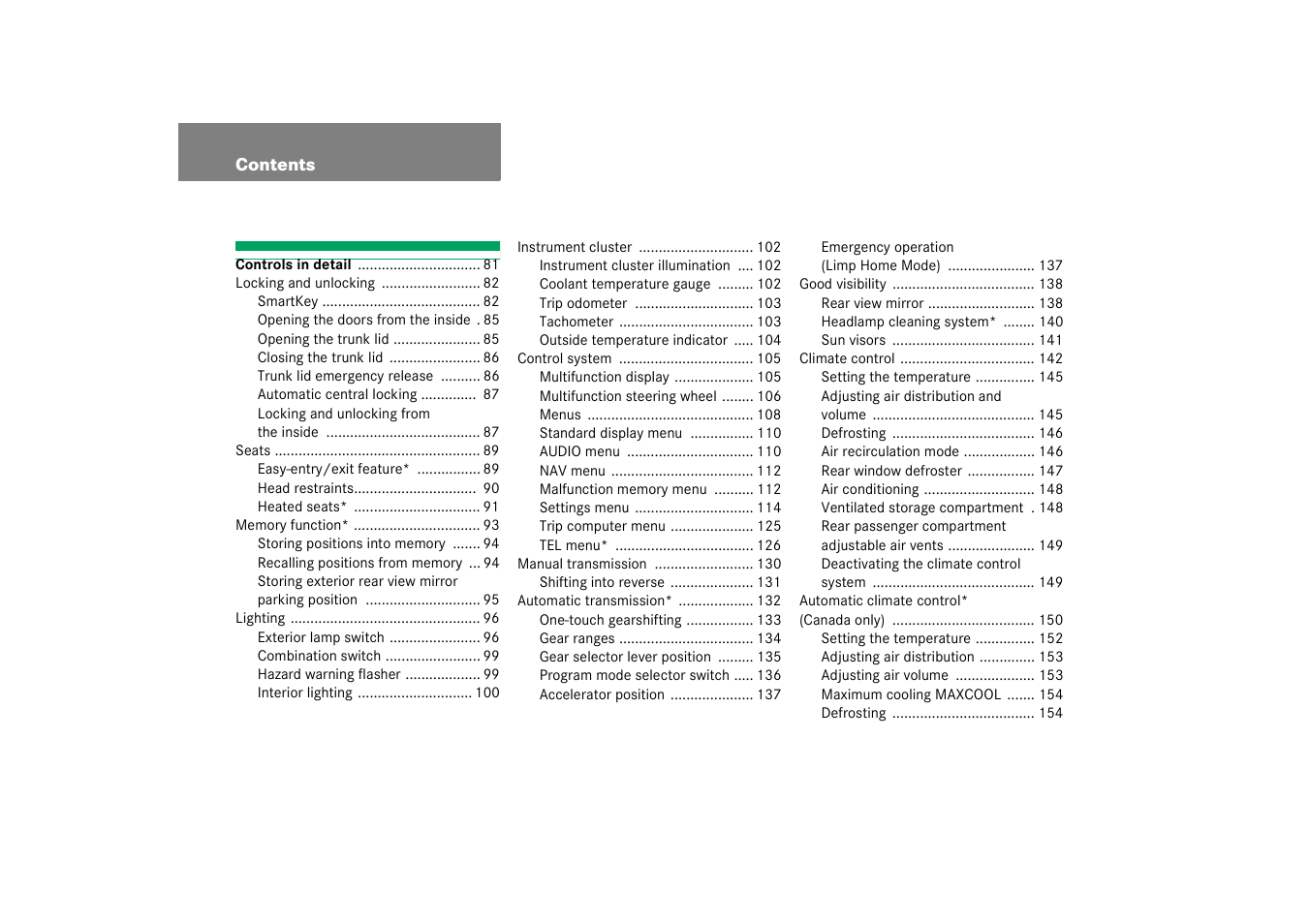 Mercedes-Benz 2003 C-Class Coupe User Manual | Page 4 / 356