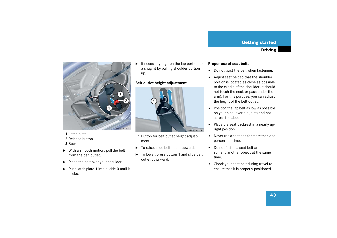 Mercedes-Benz 2003 C-Class Coupe User Manual | Page 43 / 356