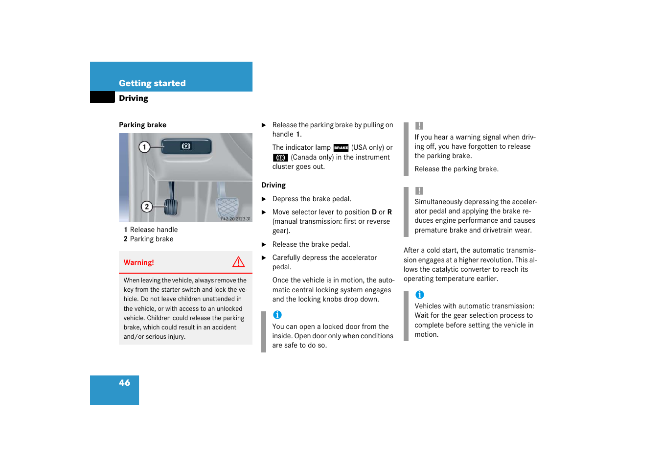 Mercedes-Benz 2003 C-Class Coupe User Manual | Page 46 / 356