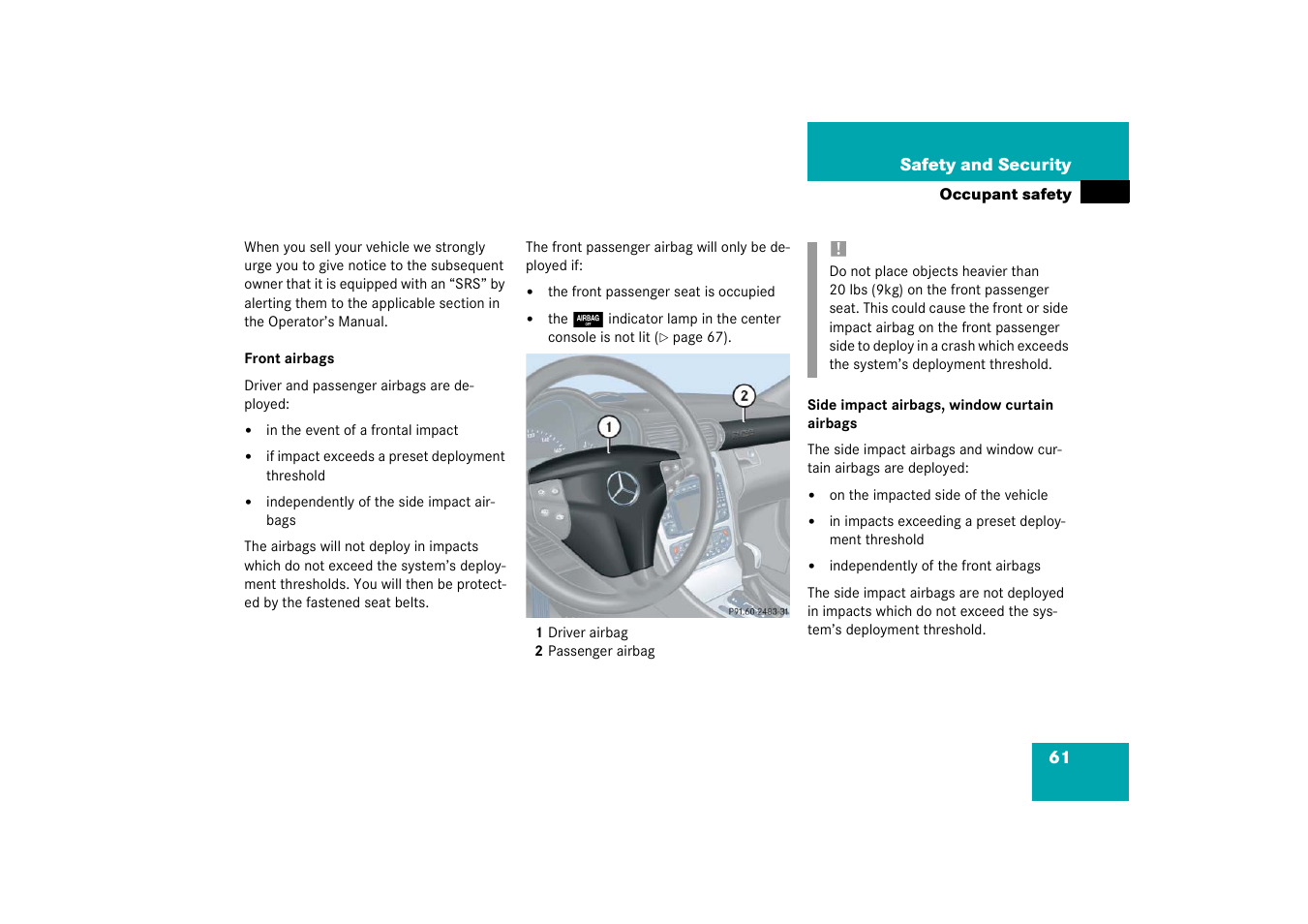 Mercedes-Benz 2003 C-Class Coupe User Manual | Page 61 / 356