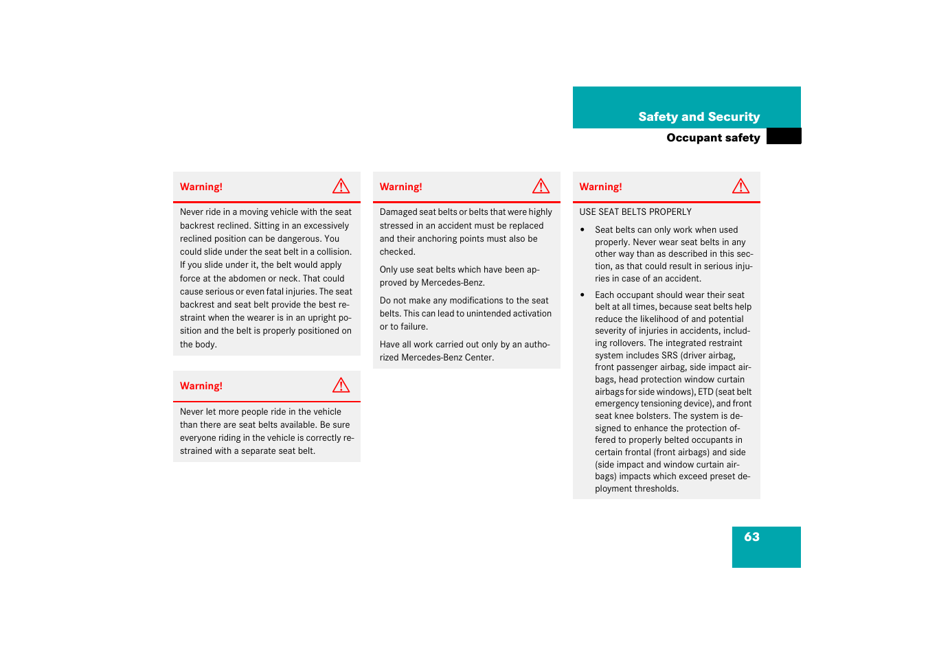 Mercedes-Benz 2003 C-Class Coupe User Manual | Page 63 / 356