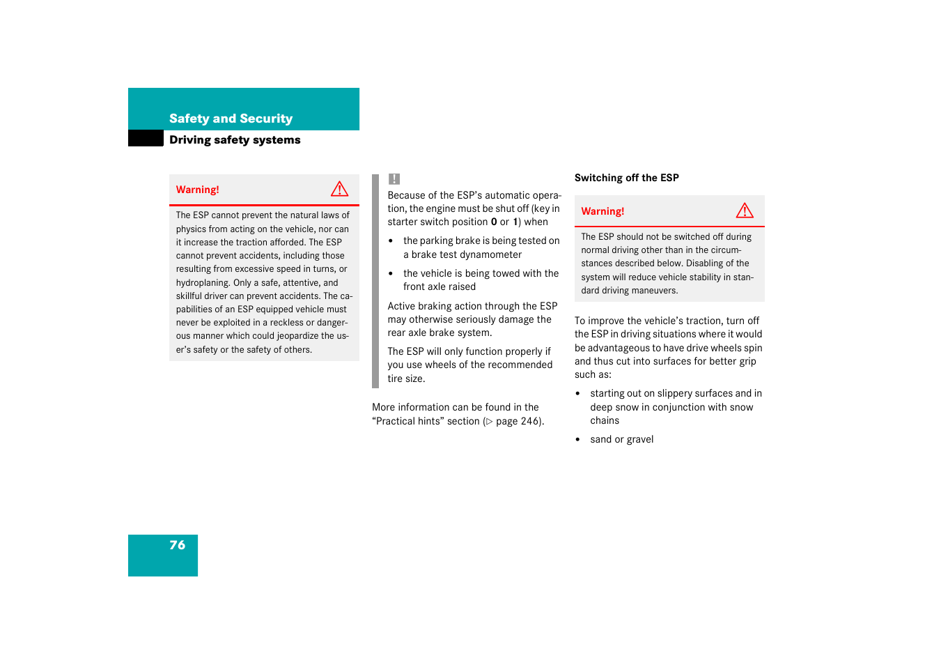 Mercedes-Benz 2003 C-Class Coupe User Manual | Page 76 / 356