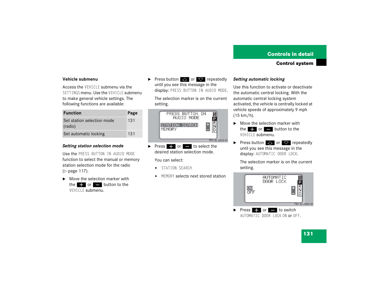 Mercedes-Benz 2004 C-Class Wagon User Manual | Page 131 / 400