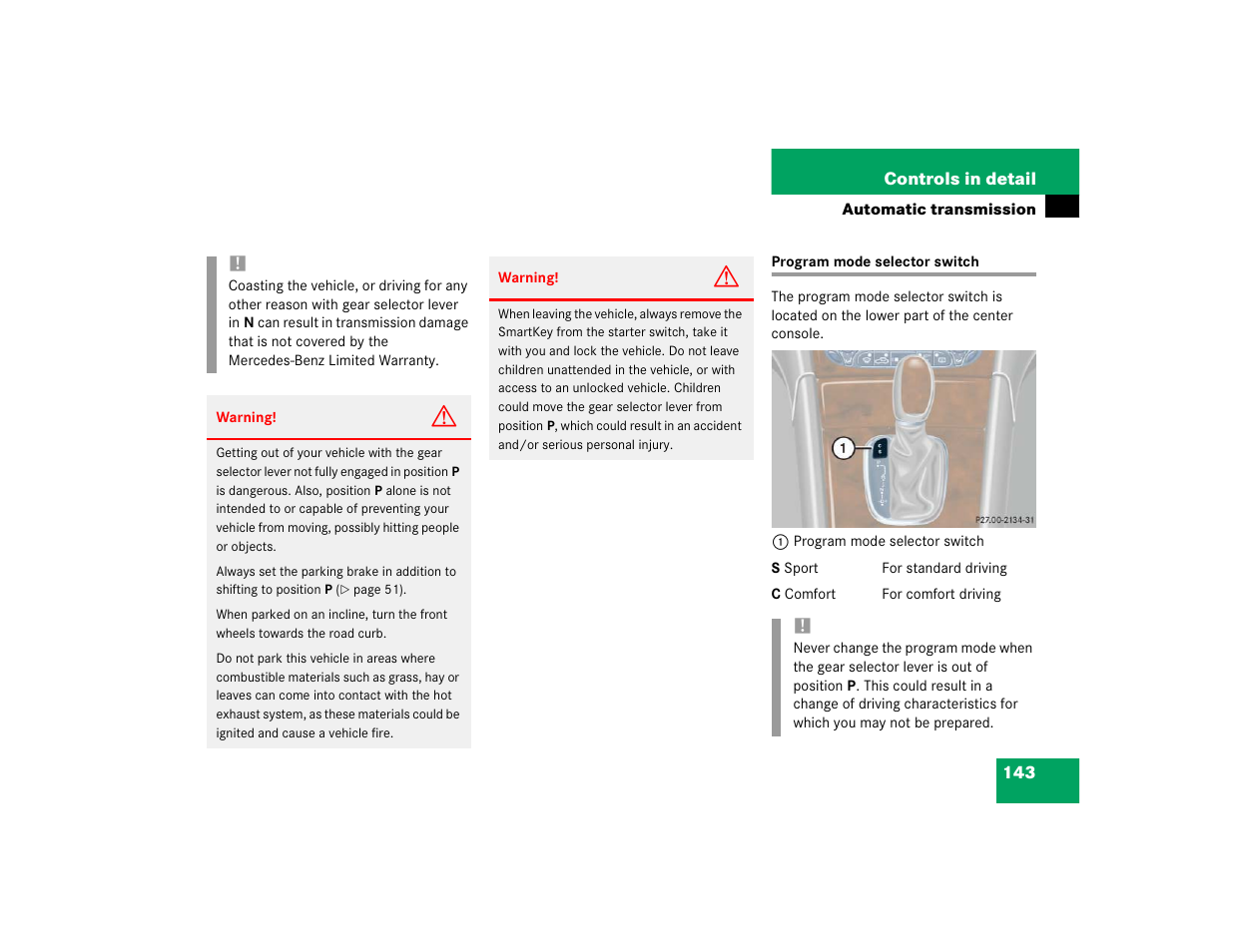Mercedes-Benz 2004 C-Class Wagon User Manual | Page 143 / 400