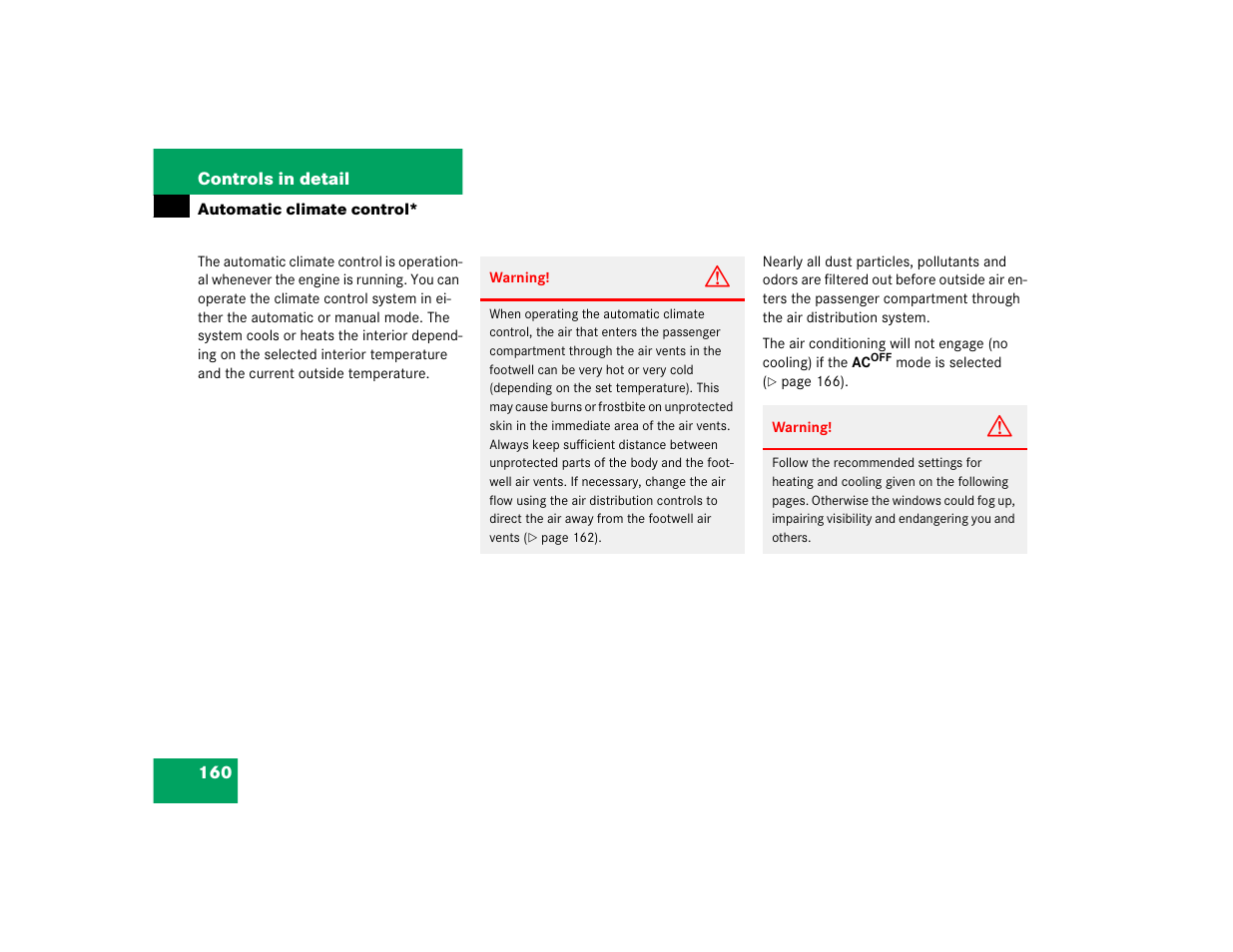 Mercedes-Benz 2004 C-Class Wagon User Manual | Page 160 / 400