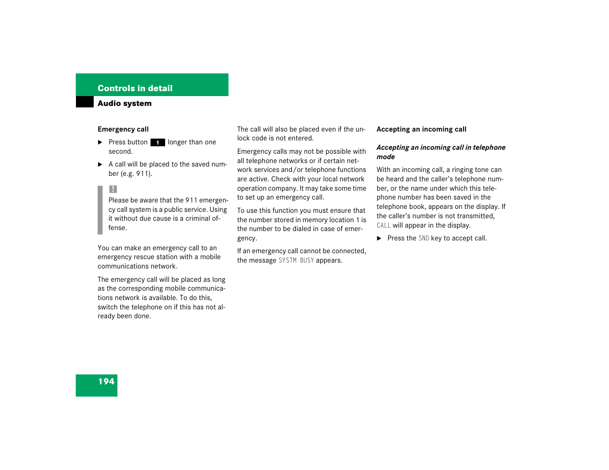 Mercedes-Benz 2004 C-Class Wagon User Manual | Page 194 / 400