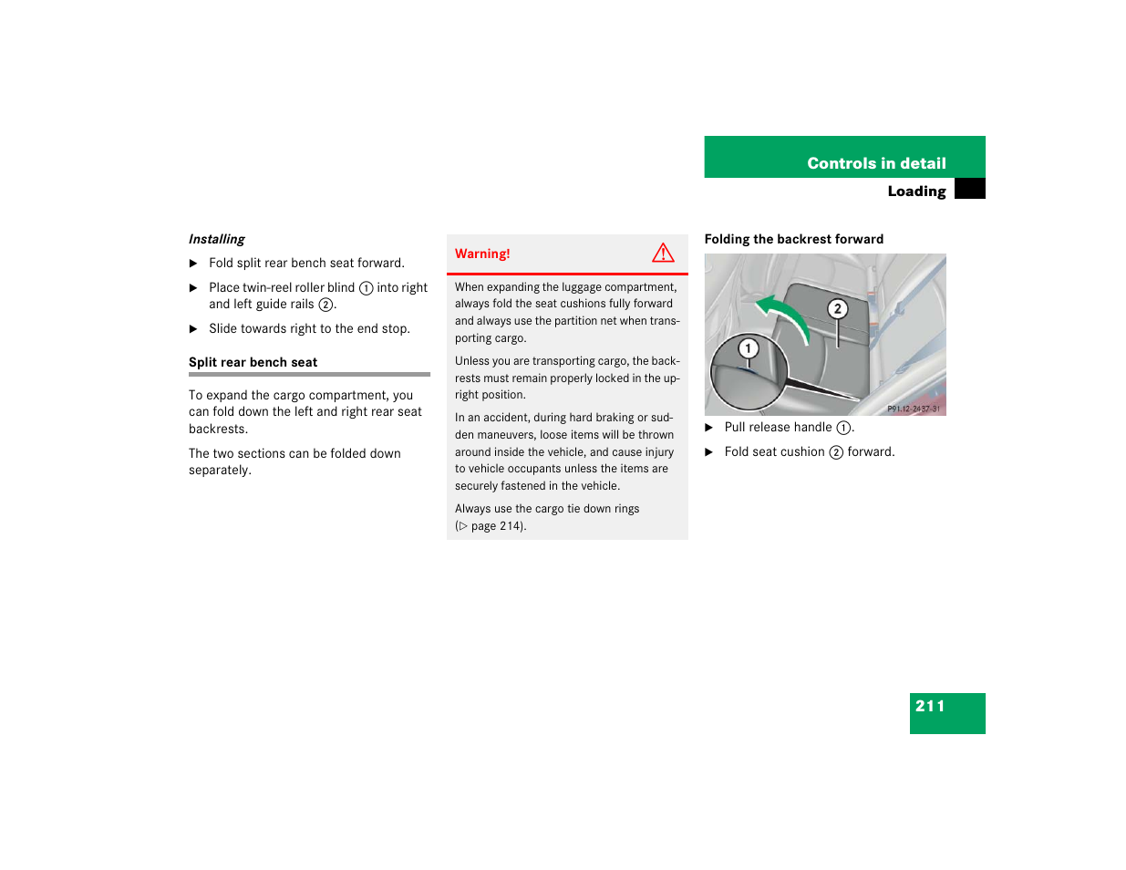 Mercedes-Benz 2004 C-Class Wagon User Manual | Page 211 / 400