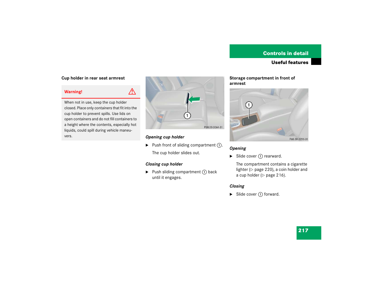 Mercedes-Benz 2004 C-Class Wagon User Manual | Page 217 / 400