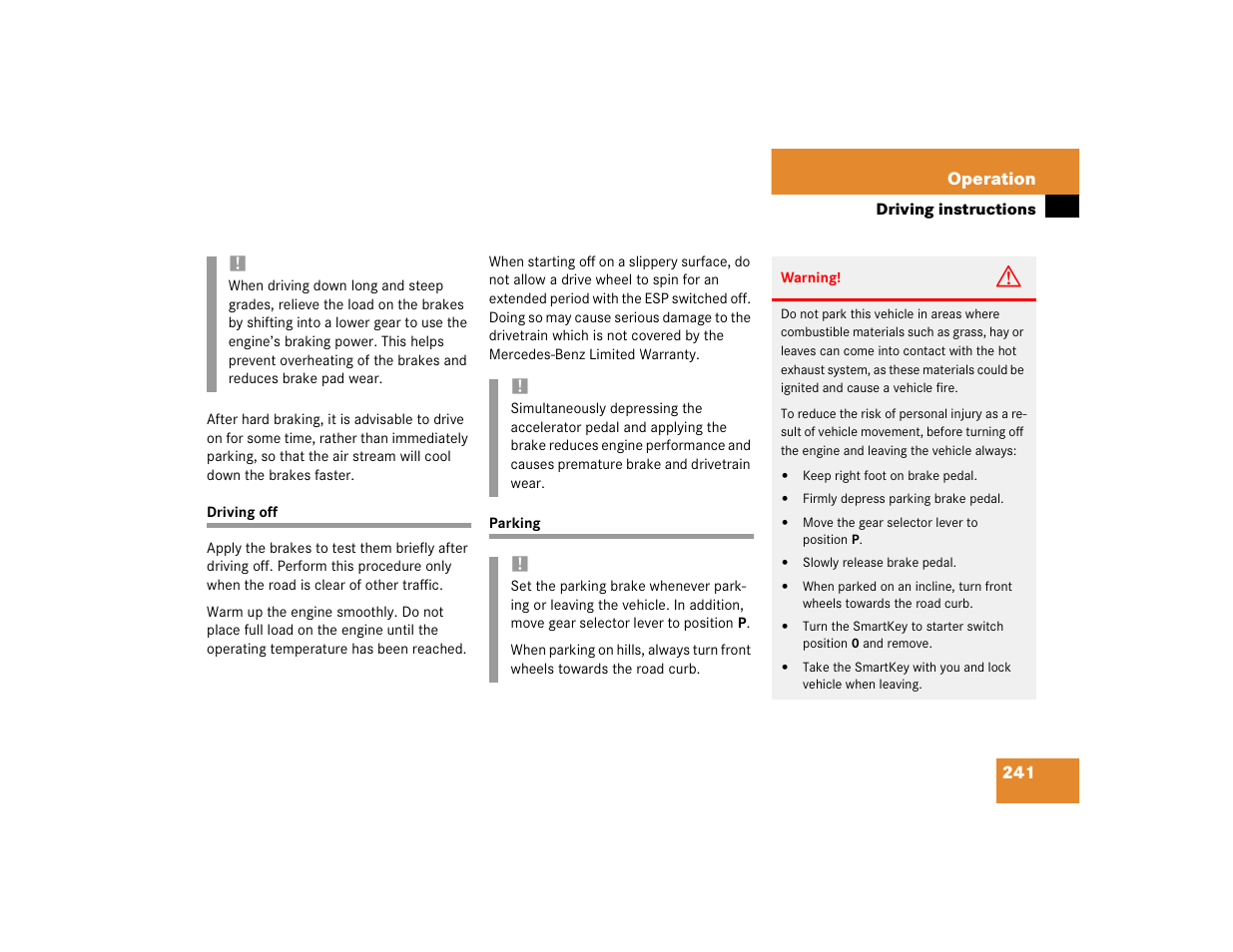 Mercedes-Benz 2004 C-Class Wagon User Manual | Page 241 / 400