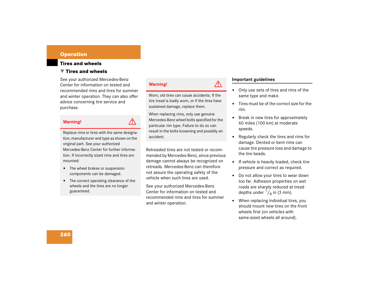 Mercedes-Benz 2004 C-Class Wagon User Manual | Page 260 / 400