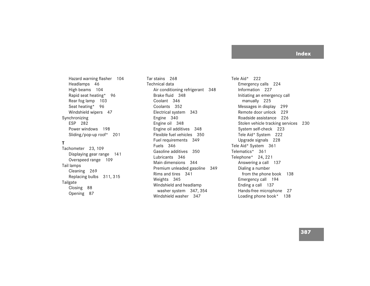 Mercedes-Benz 2004 C-Class Wagon User Manual | Page 387 / 400