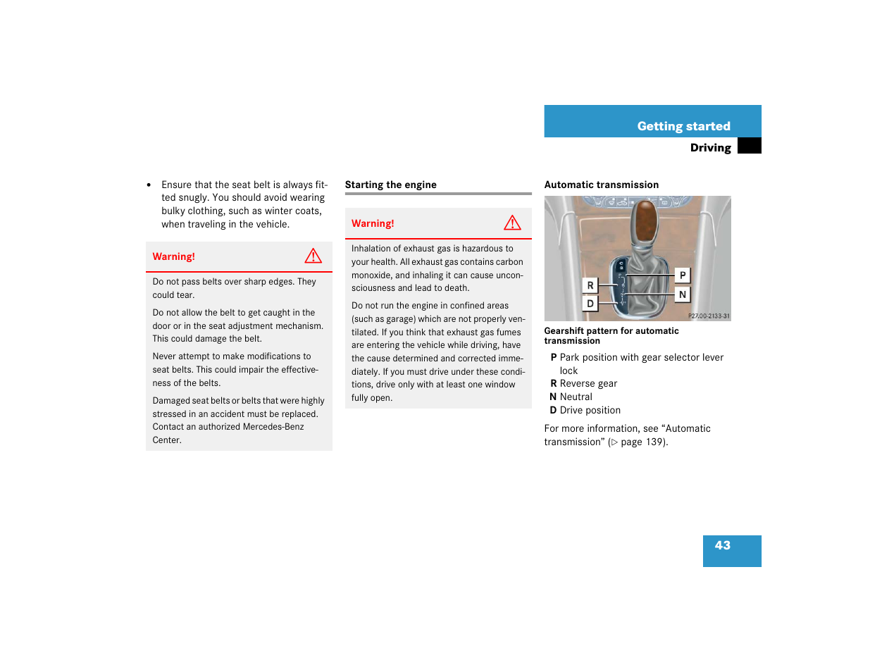 Mercedes-Benz 2004 C-Class Wagon User Manual | Page 43 / 400