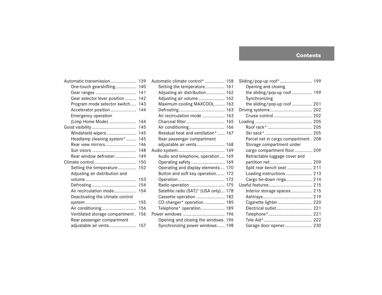Mercedes-Benz 2004 C-Class Wagon User Manual | Page 5 / 400