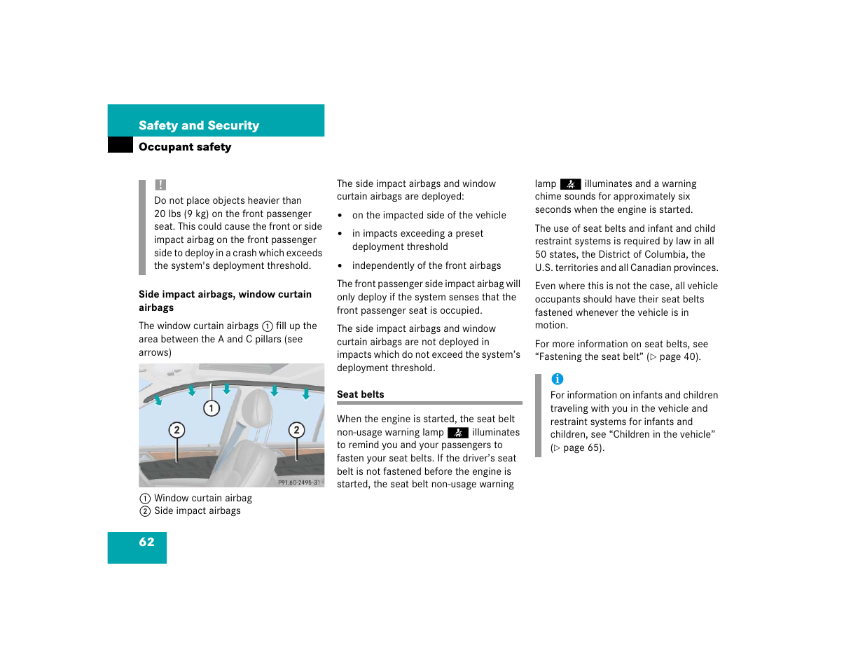 Mercedes-Benz 2004 C-Class Wagon User Manual | Page 62 / 400