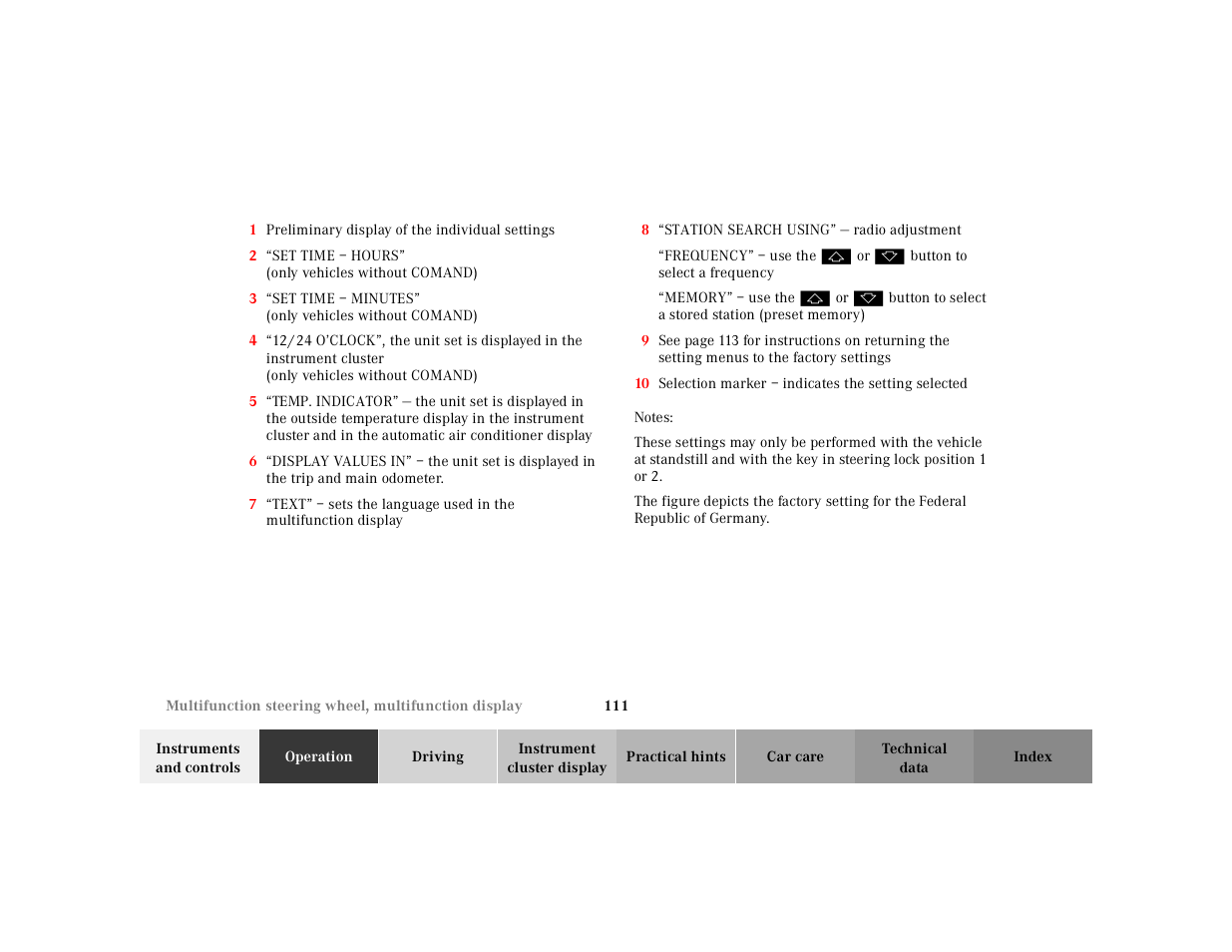 Mercedes-Benz 2001 E -Class Wagon User Manual | Page 114 / 345