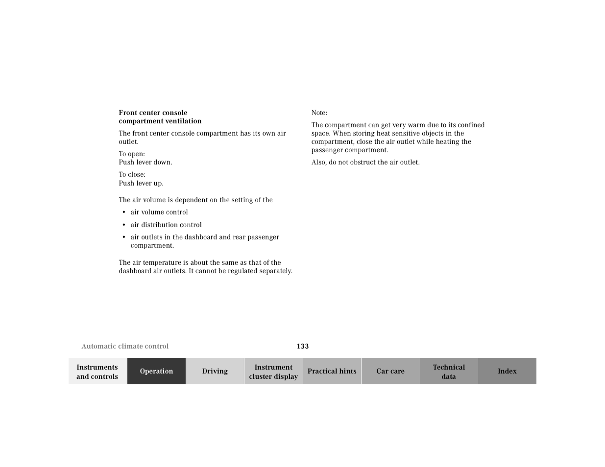 Mercedes-Benz 2001 E -Class Wagon User Manual | Page 136 / 345