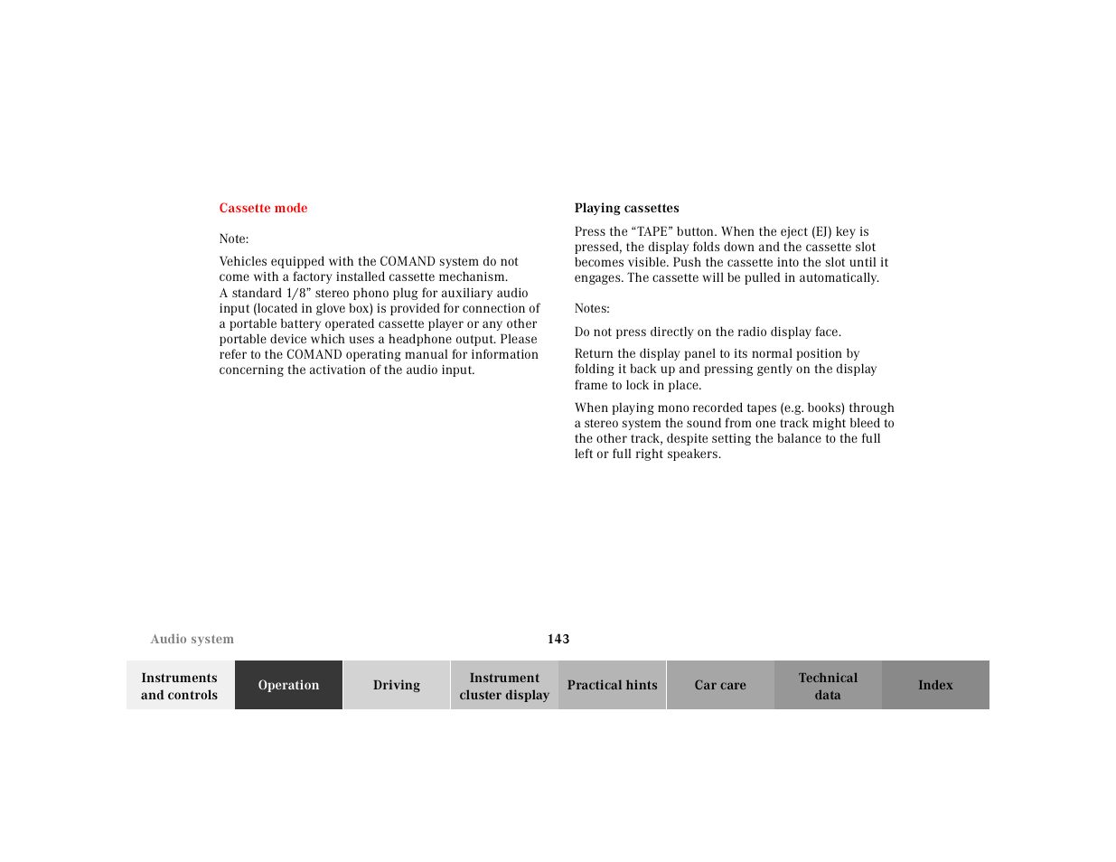 Mercedes-Benz 2001 E -Class Wagon User Manual | Page 146 / 345