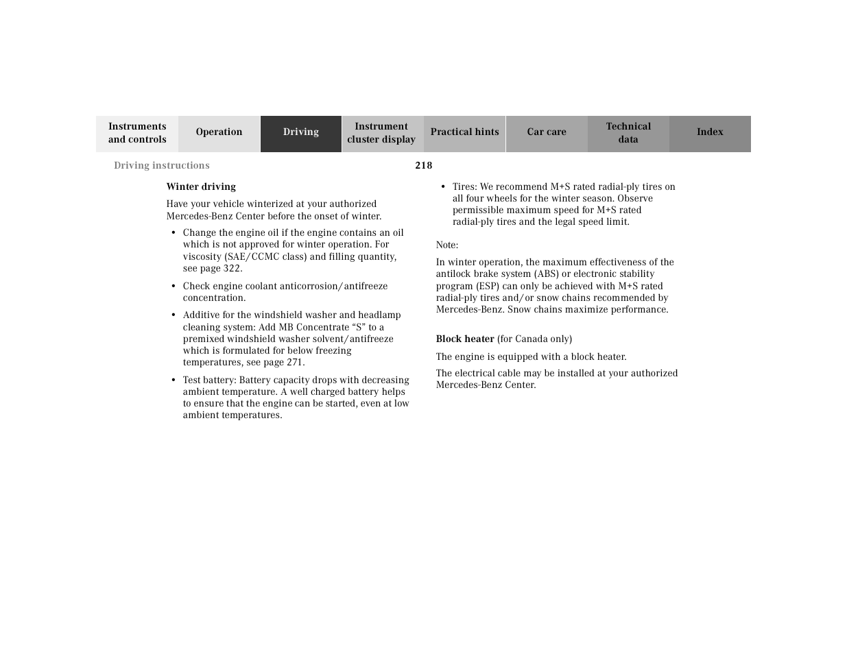 Mercedes-Benz 2001 E -Class Wagon User Manual | Page 221 / 345