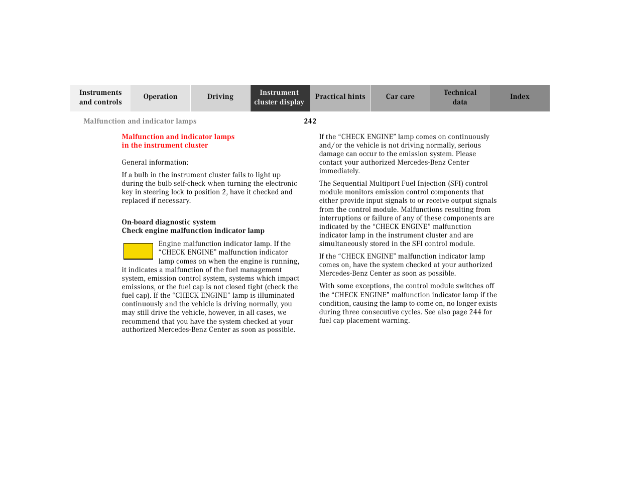 Mercedes-Benz 2001 E -Class Wagon User Manual | Page 245 / 345