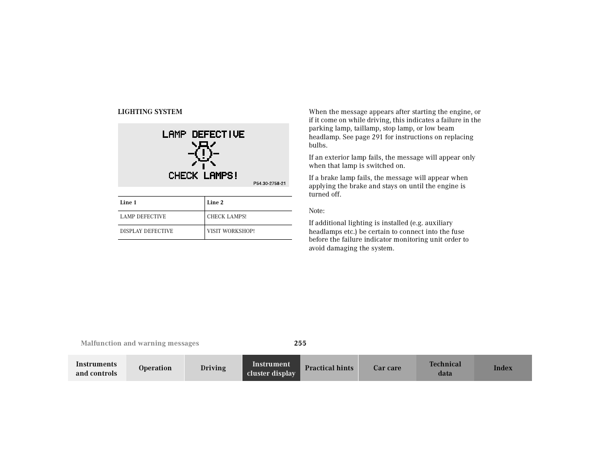 Mercedes-Benz 2001 E -Class Wagon User Manual | Page 258 / 345