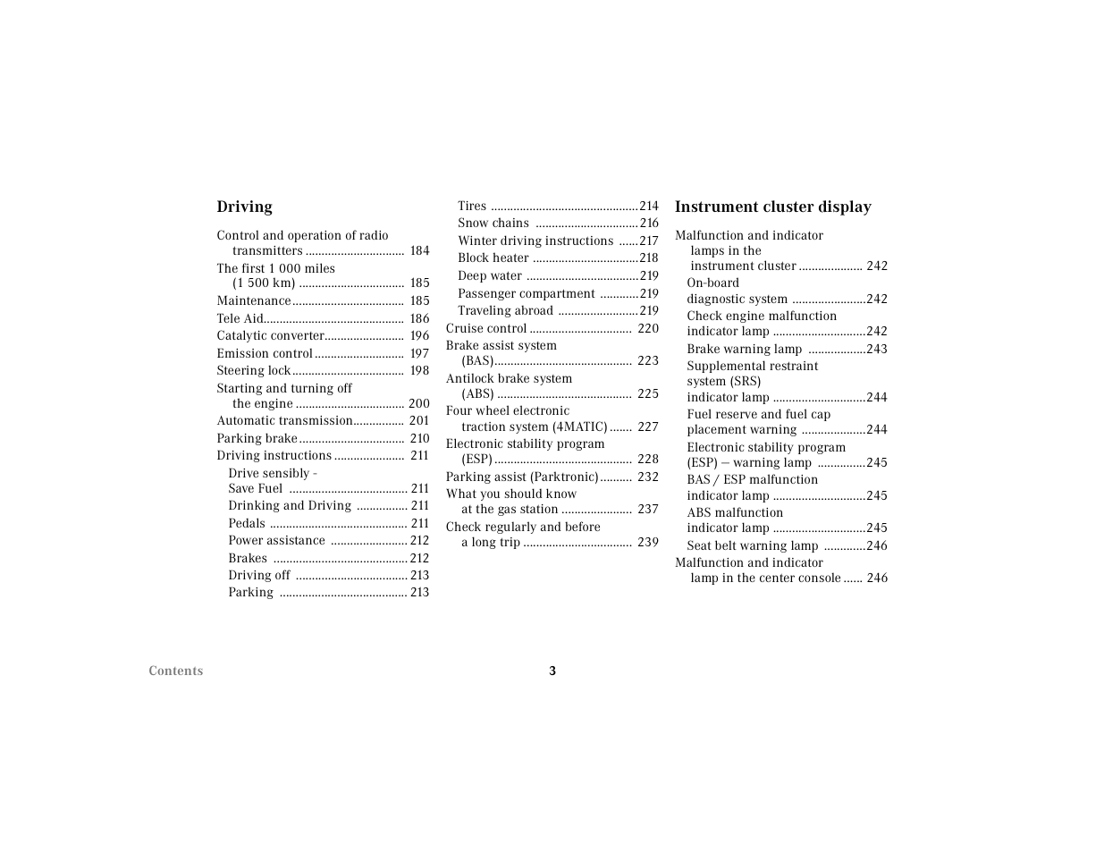 Mercedes-Benz 2001 E -Class Wagon User Manual | Page 6 / 345