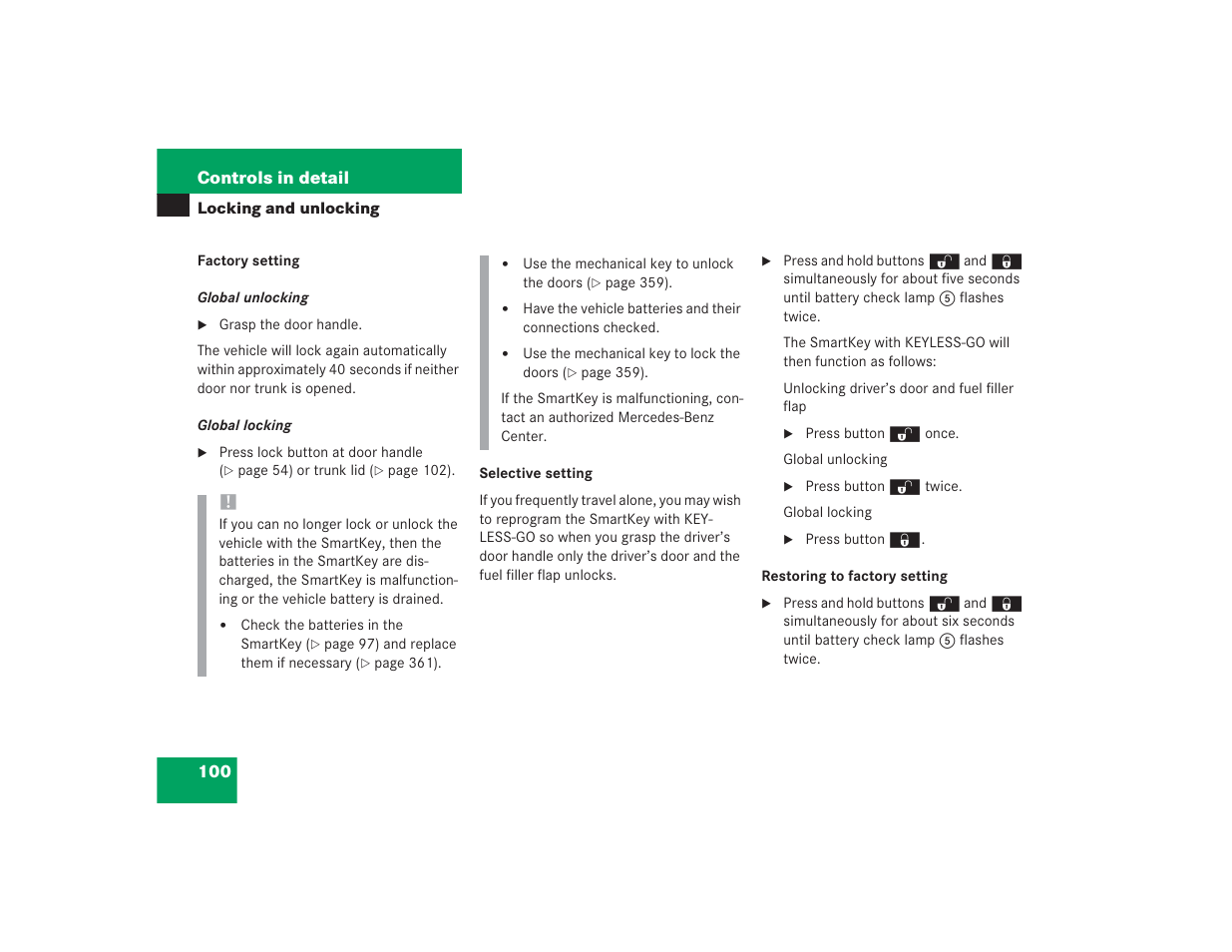 Mercedes-Benz 2004 E 55 AMG User Manual | Page 101 / 451